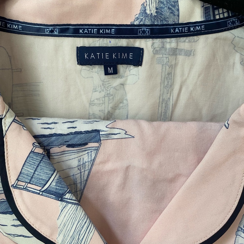 Katie Kime Pink and Blue PJ’s. Like new